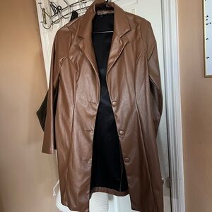 Wearever pleather long coat